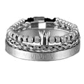 Pulseira Masculina The Luxe™ Em Aço Cromo - COMPRE 2 LEVE 3